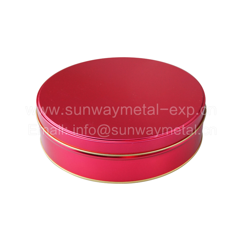 Round tin box Promotional gifts Food packaging Christmas tin box