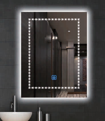 Bathroom mirror with LED light