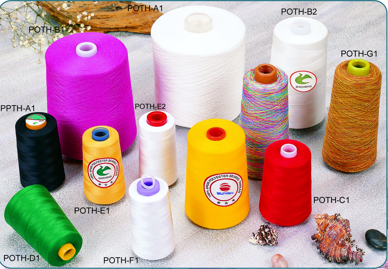 Polyester sewing thread