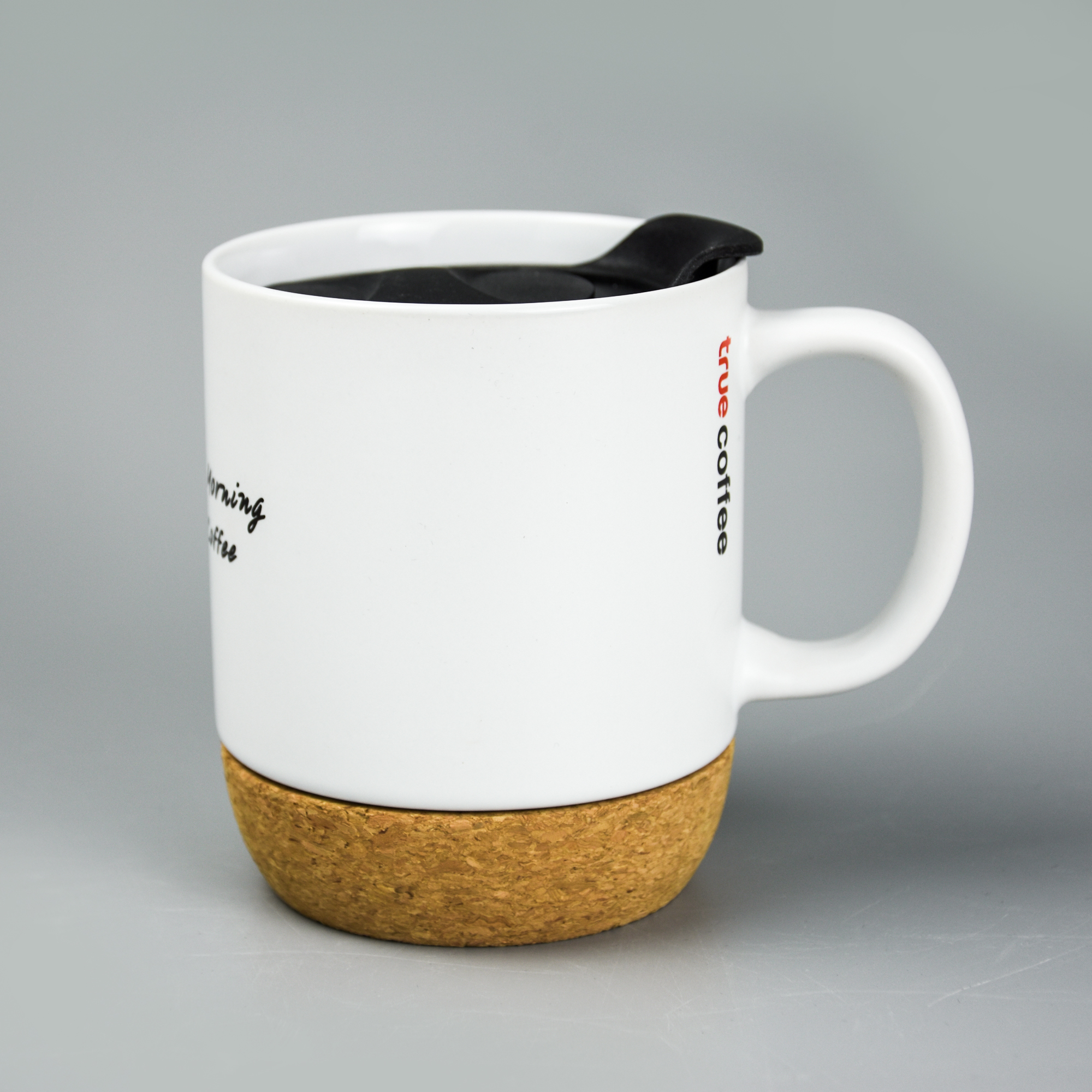 14oz Solid Color (Glossy Outside And Matte Inside) Mug With Cork Base And Pp Lid