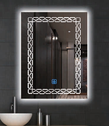 Bathroom mirror with LED light