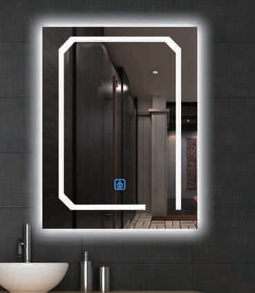 Bathroom mirror with LED light