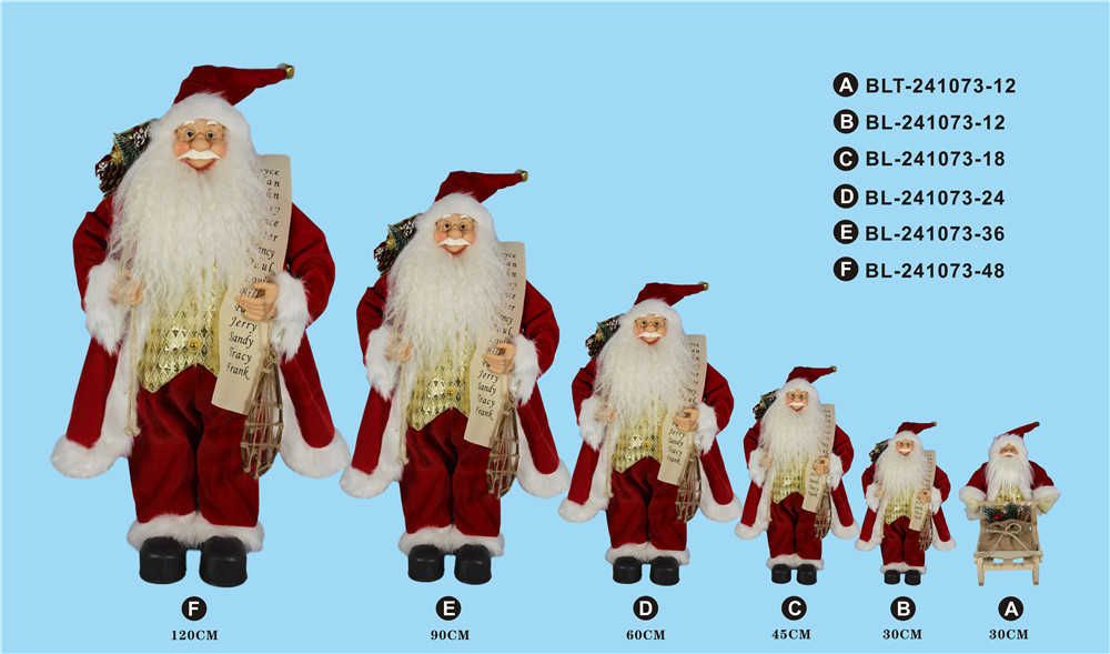 30cm/45cm/60cm/90cm/120cm height set of Santa Clause