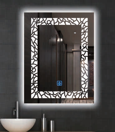 Bathroom mirror with LED light