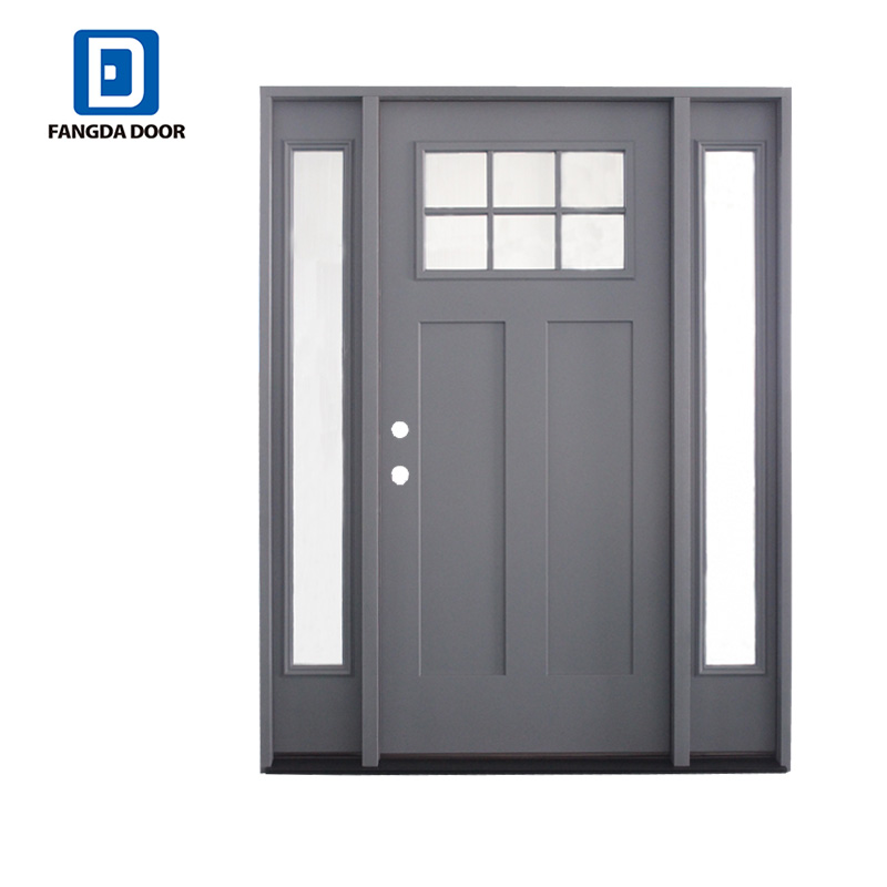 Fangda wood grain fiberglass entry door
