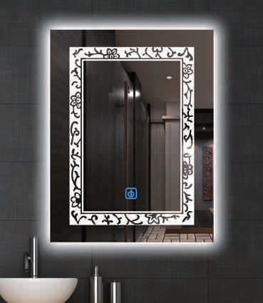 Bathroom mirror with LED light