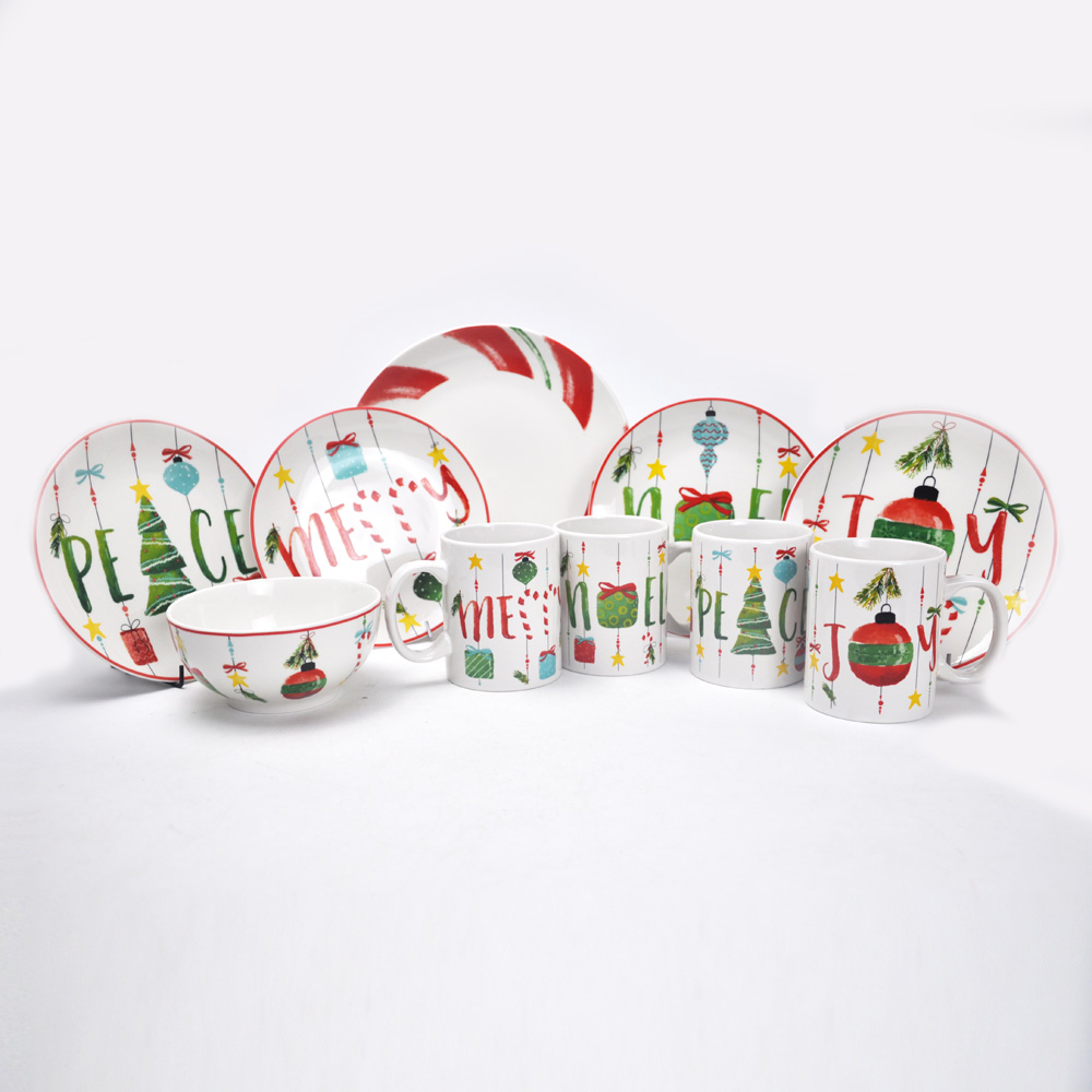 16pcs porcelain dinnerware set with decal printing