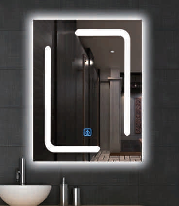 Bathroom mirror with LED light