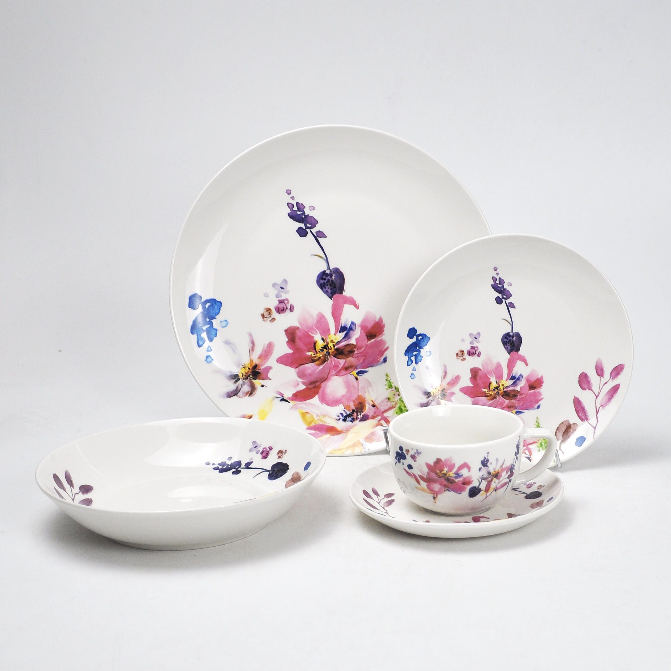 20pcs porcelain dinnerware set with decal printing
