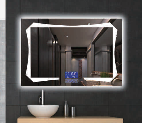 Led smart anti-fog bathroom mirror