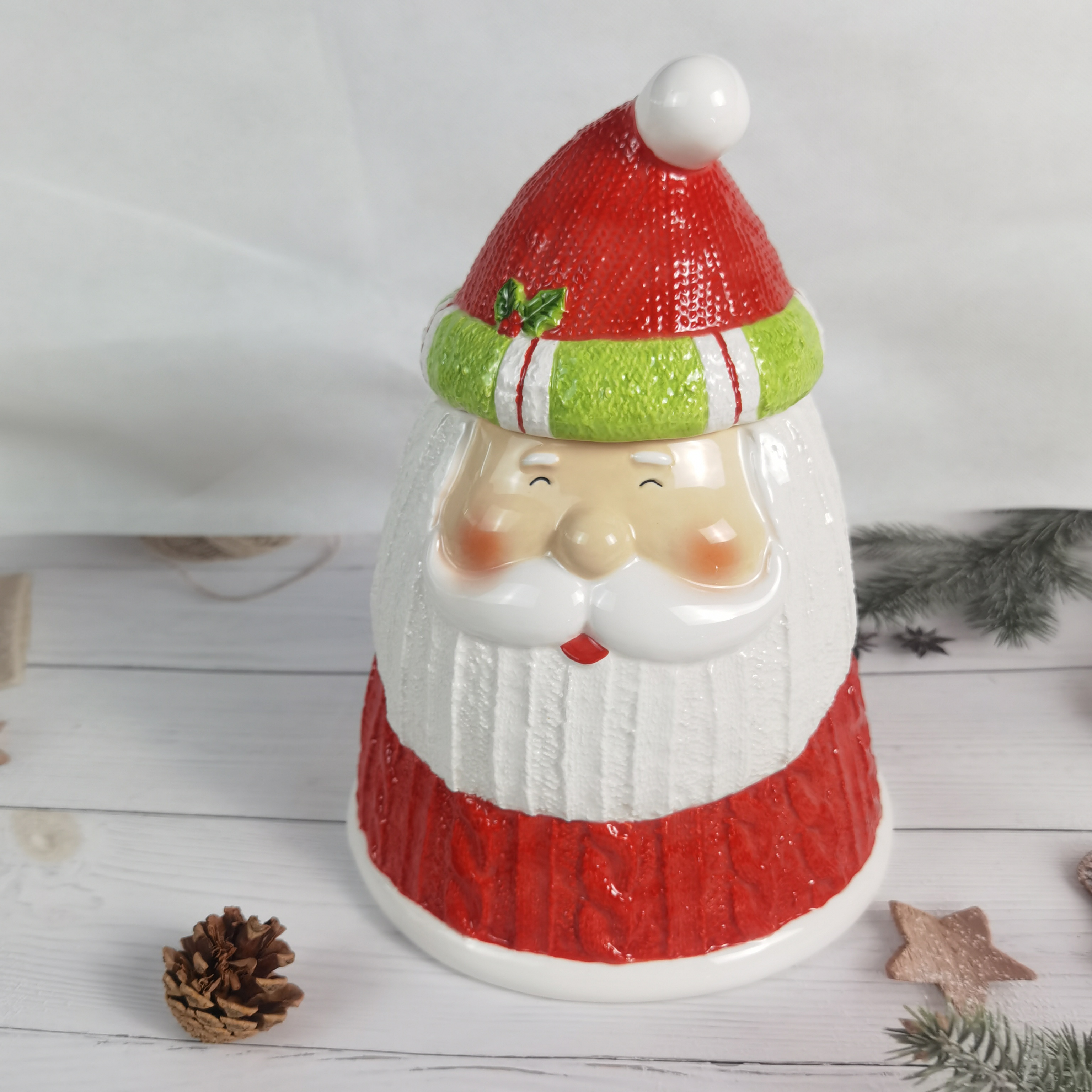 Christmas Santa design cookie jar for daily used