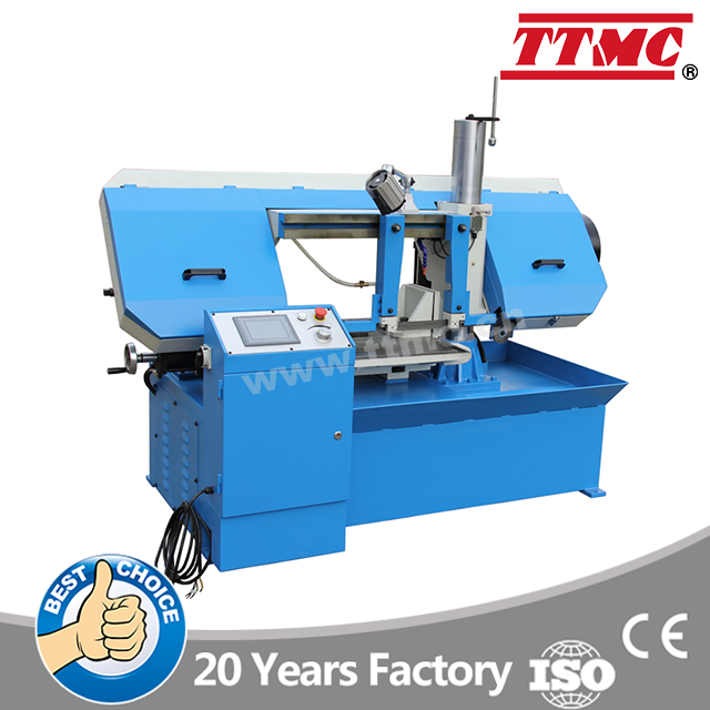 Single column metal cutting band saw
