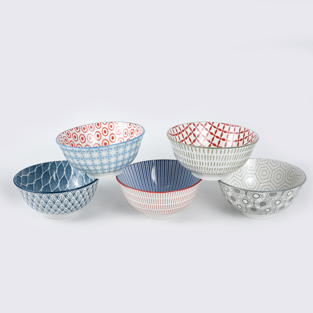 ceramic bowl with 2 Sides PAD printing desigin