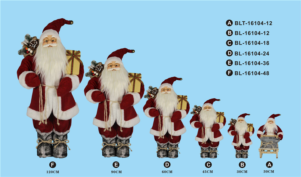 30cm/45cm/60cm/90cm/120cm height set of Santa Clause
