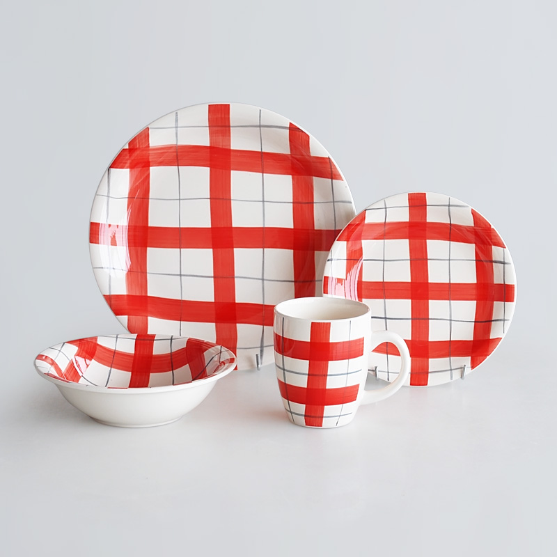 16 PCS round shape Dinnerware Set with hand pairting