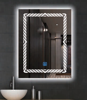 Bathroom mirror with LED light