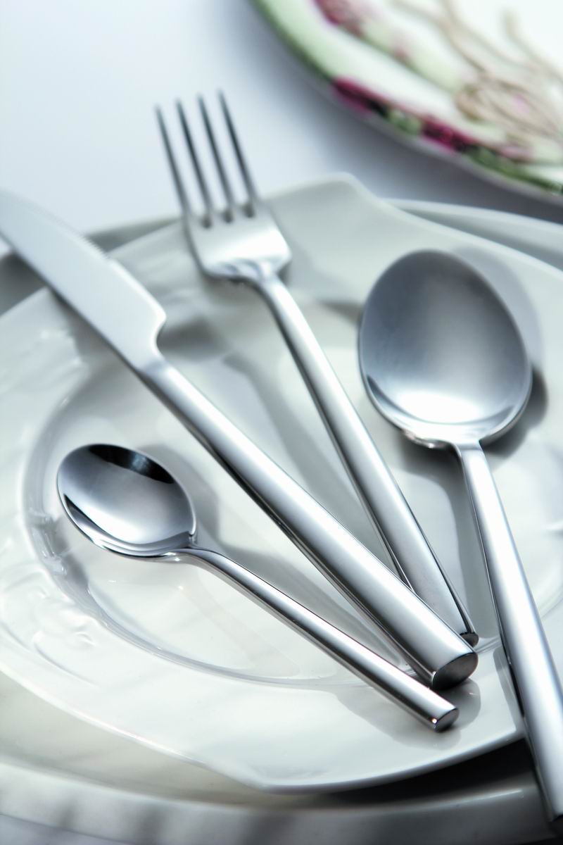 A033 Forged Cutlery set stainless steel PVD rose gold black hollow None for Europe