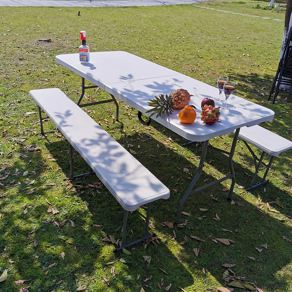 HDPE Blow molded 6ft 180cm garden table,plastic folding table