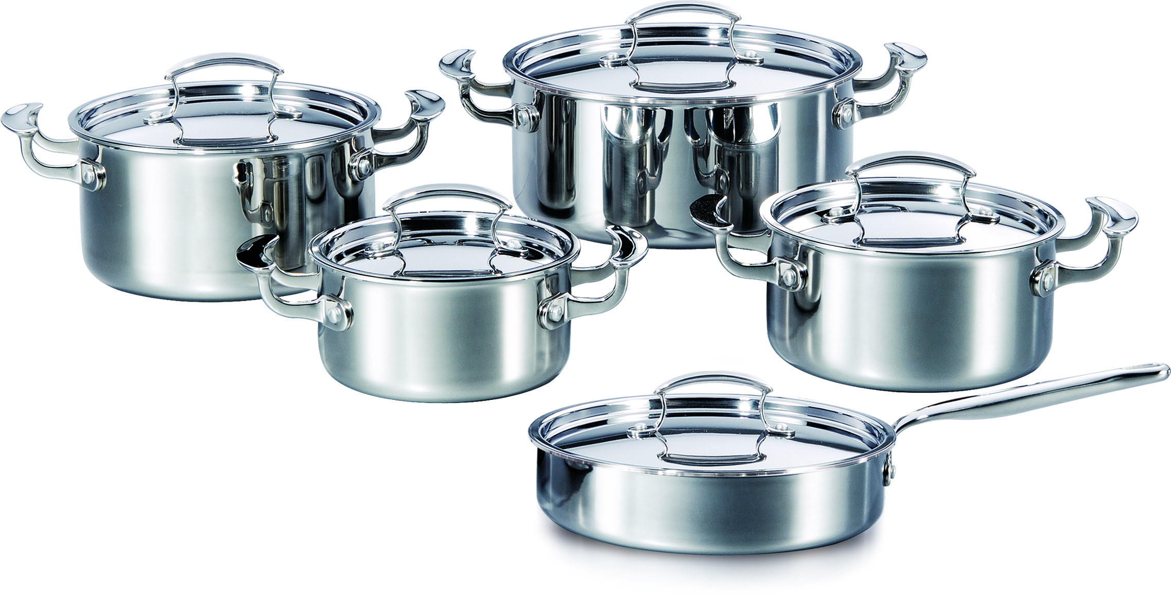 Stainless steel cookware set 10pcs