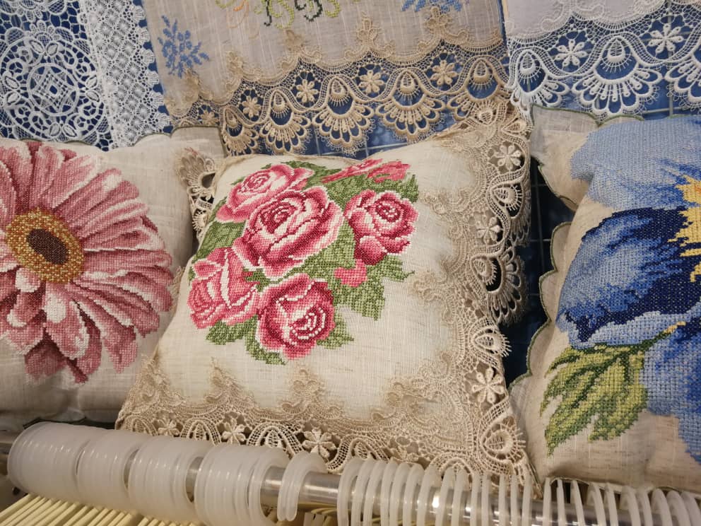 cushion cover with embroidery