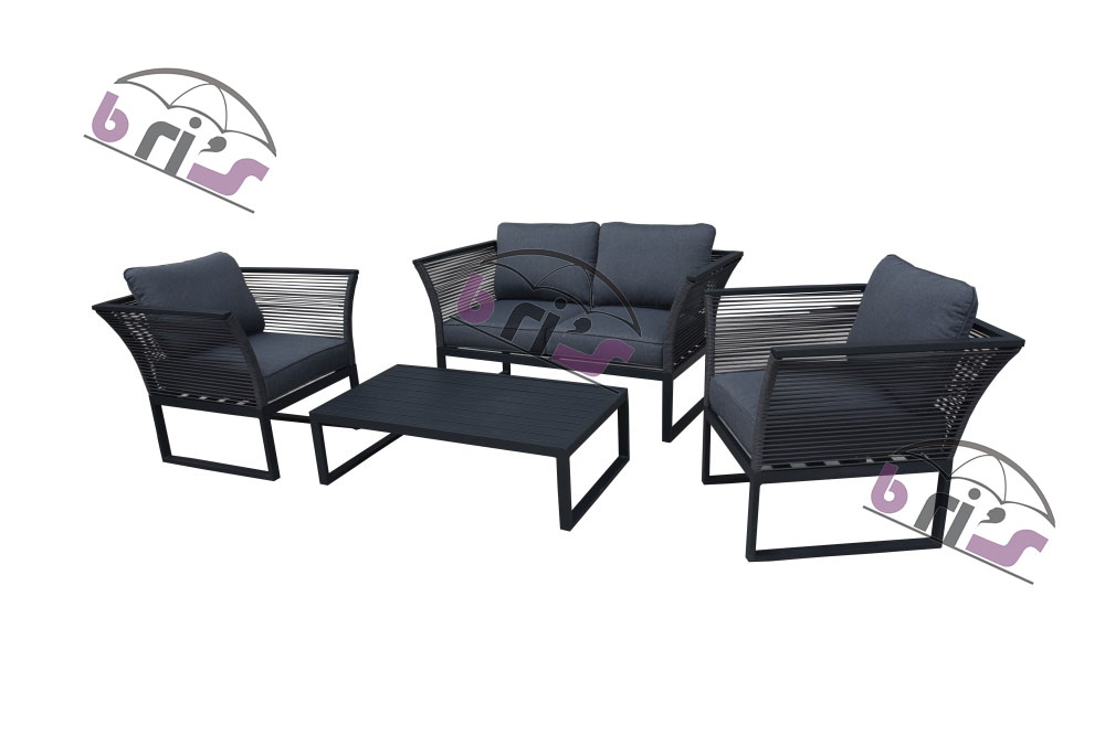 Aluminum outdoor furniture; rope furniture