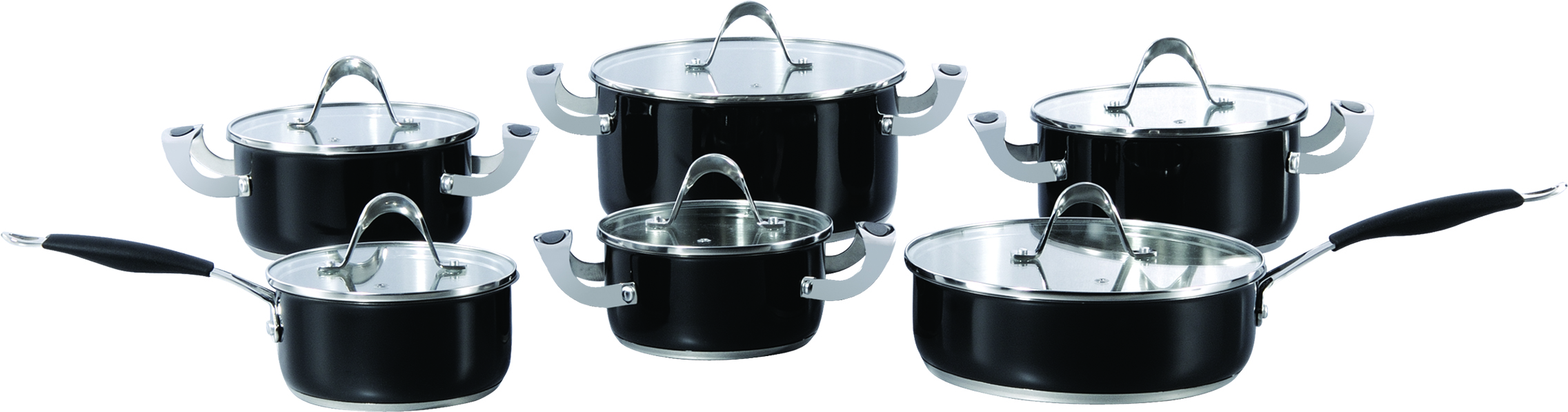 Stainless steel cookware set 12pcs