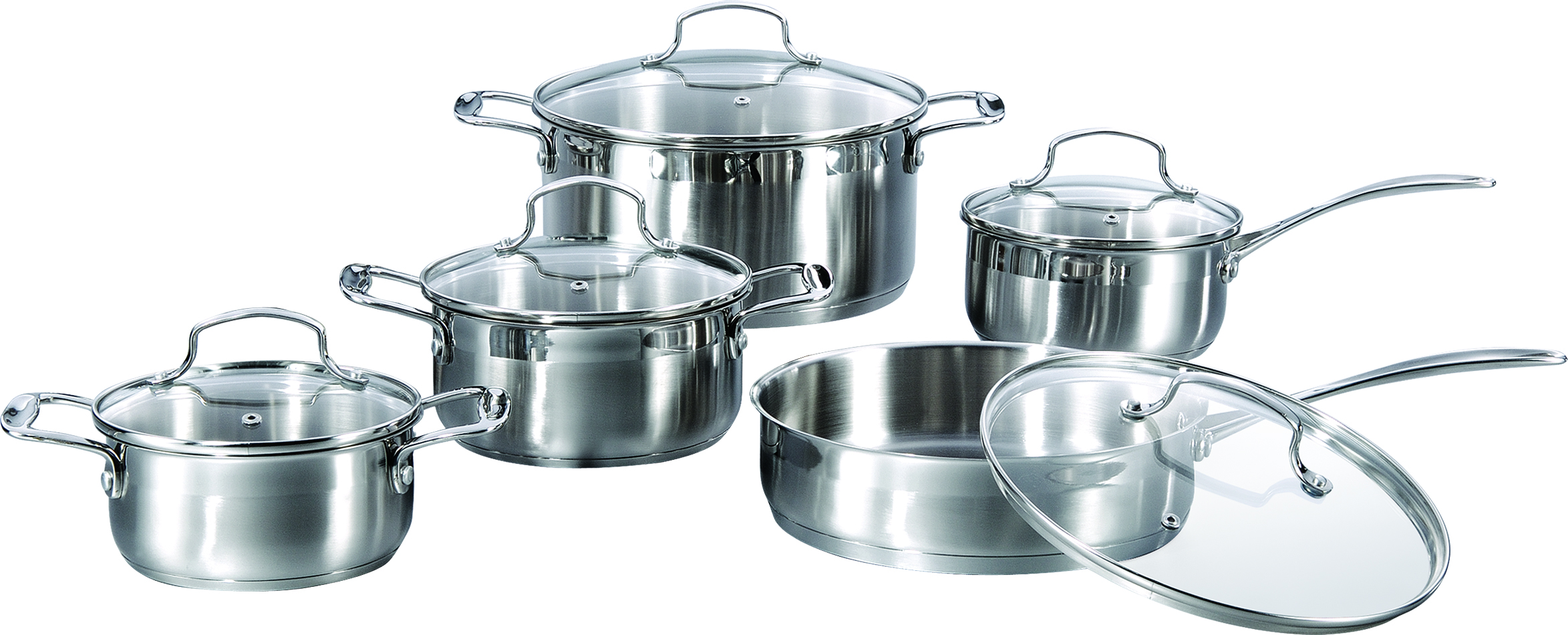 Stainless steel cookware set 10pcs
