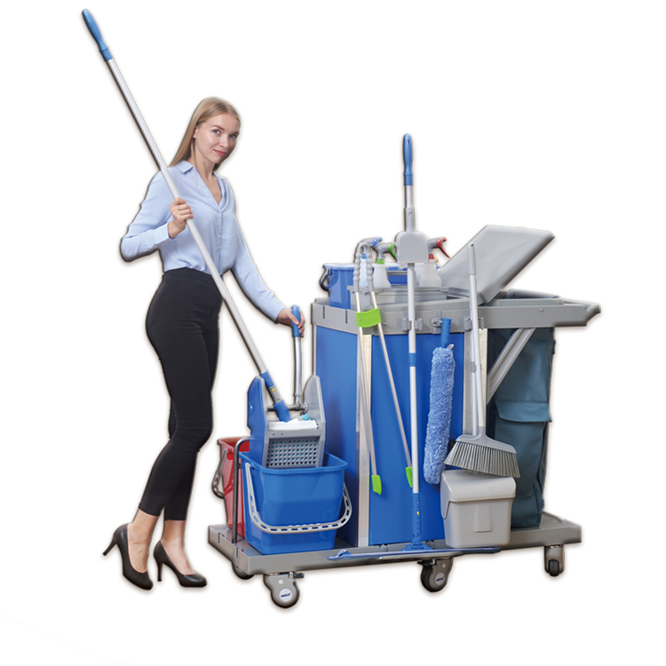 26pcs professional cleaning cart combo for hotel