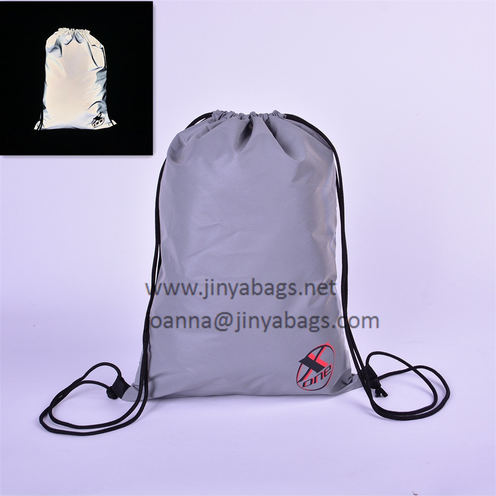 promotion bag reflective drawstring bag(19110)