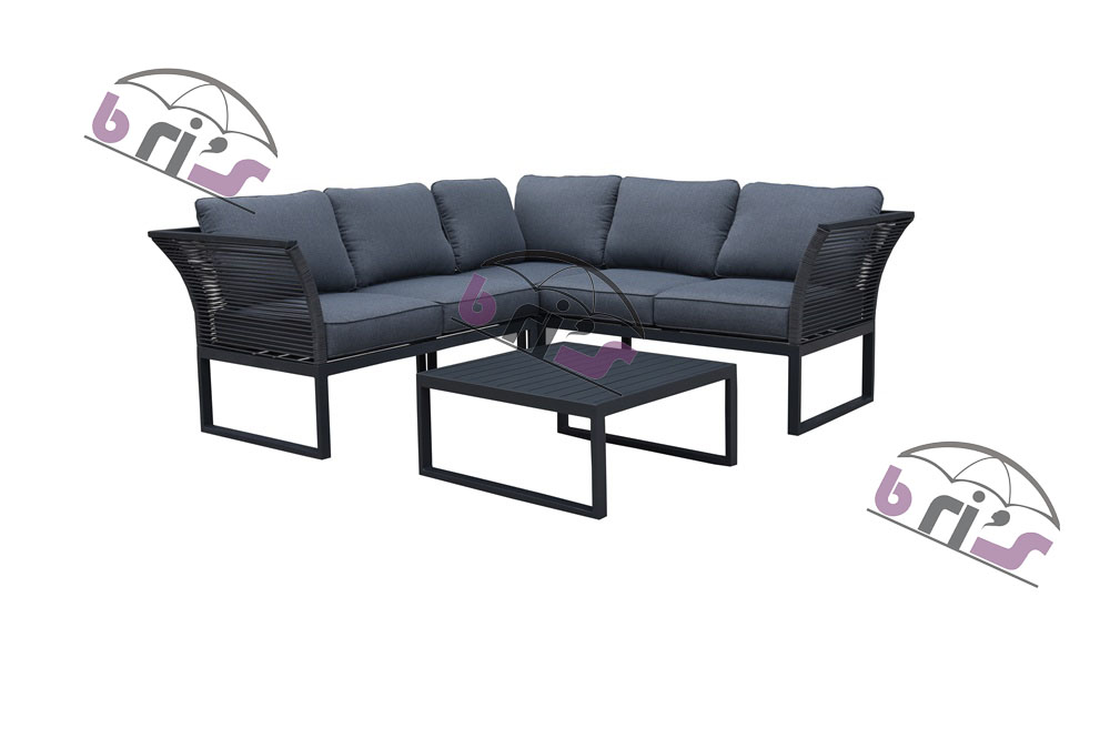 Aluminum outdoor furniture; rope furniture