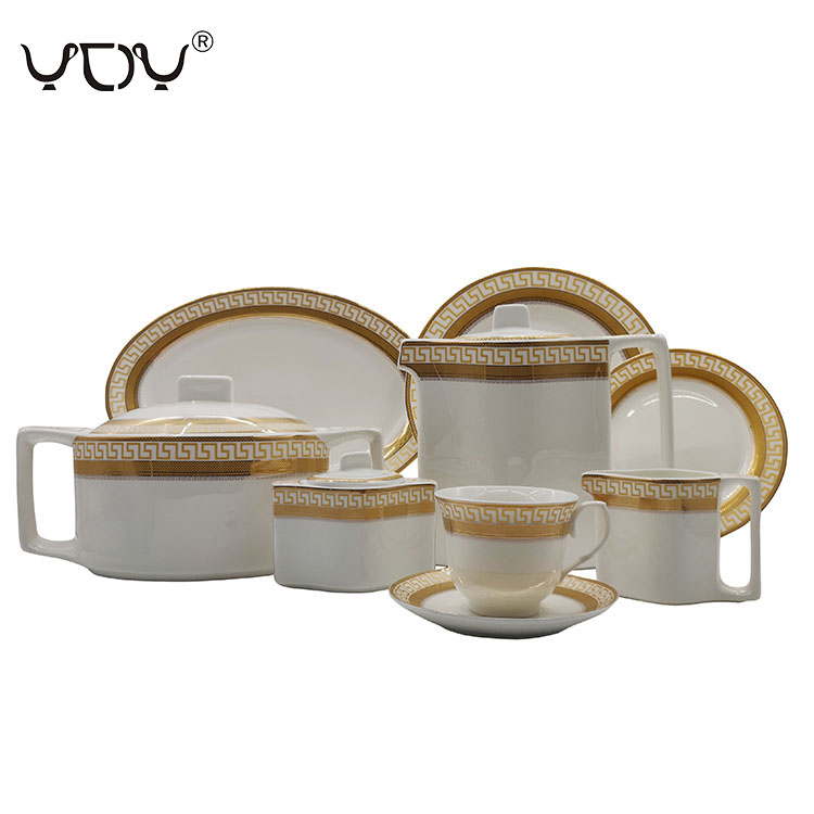 Custom Design 86pcs Pakistani Fine Porcelain Ceramic Dinner Set