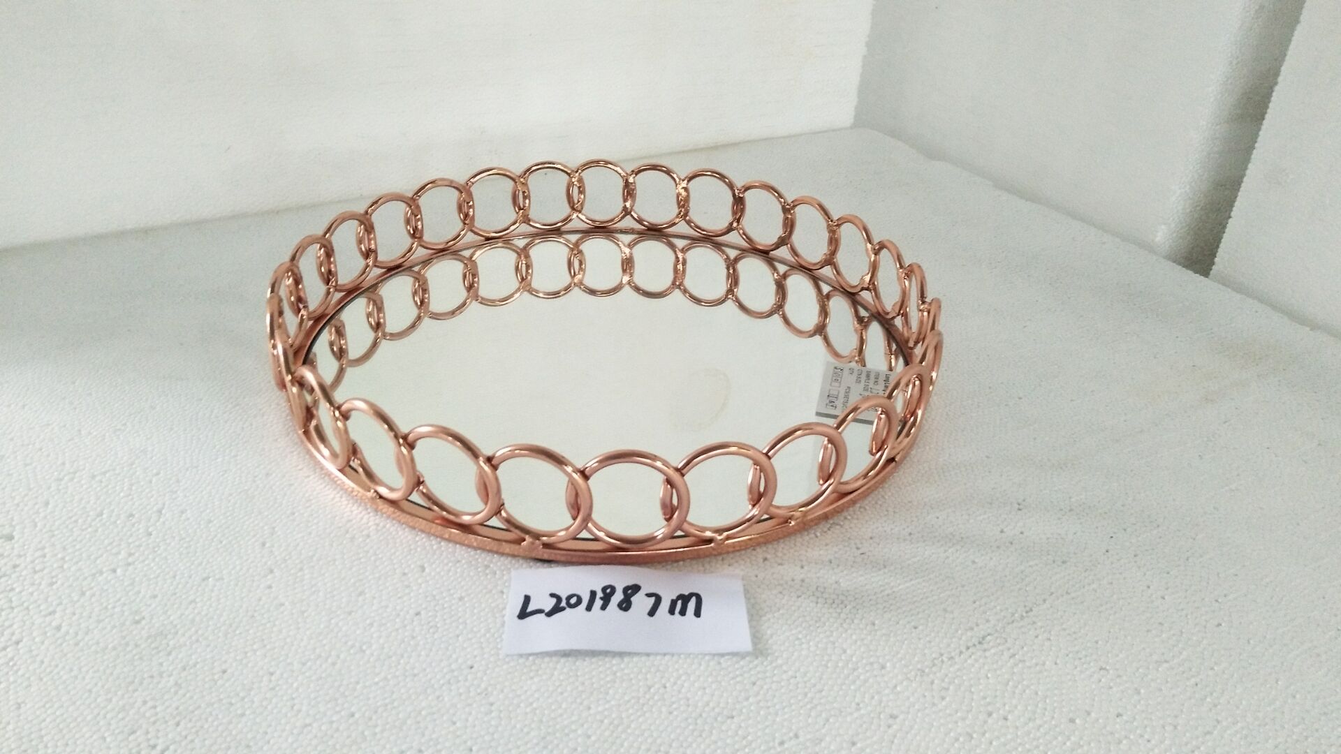 Tray, fruit tray, metal tray, metallic glass tray metallic mirror tray