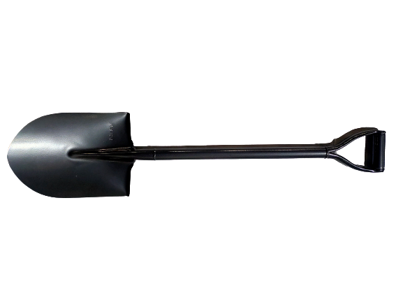 Steel shovel steel handle pointed