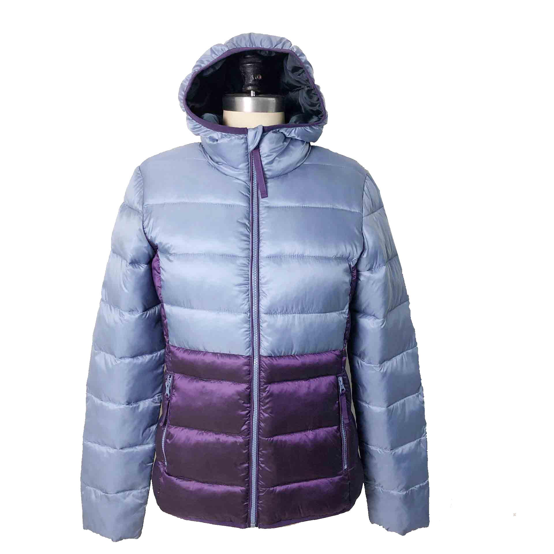 Ladies Fashion Quilted Classic Hood Padding Short Coat Jacket Two Color