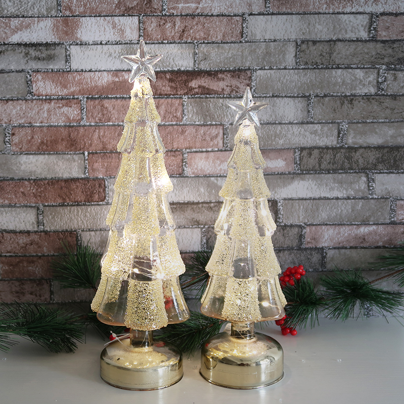 Glass tree top Christmas glass LED light