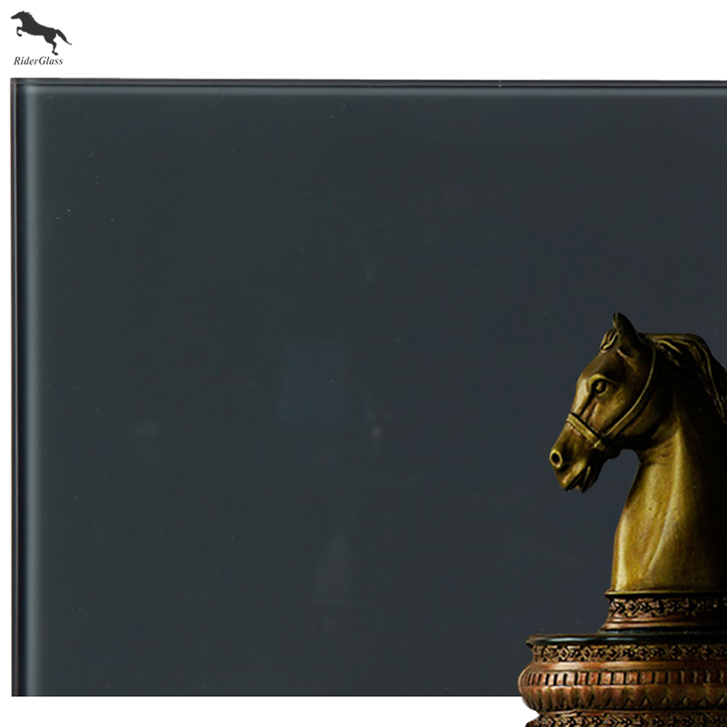 RIDER Black Painted Kitchen Decorated Glass