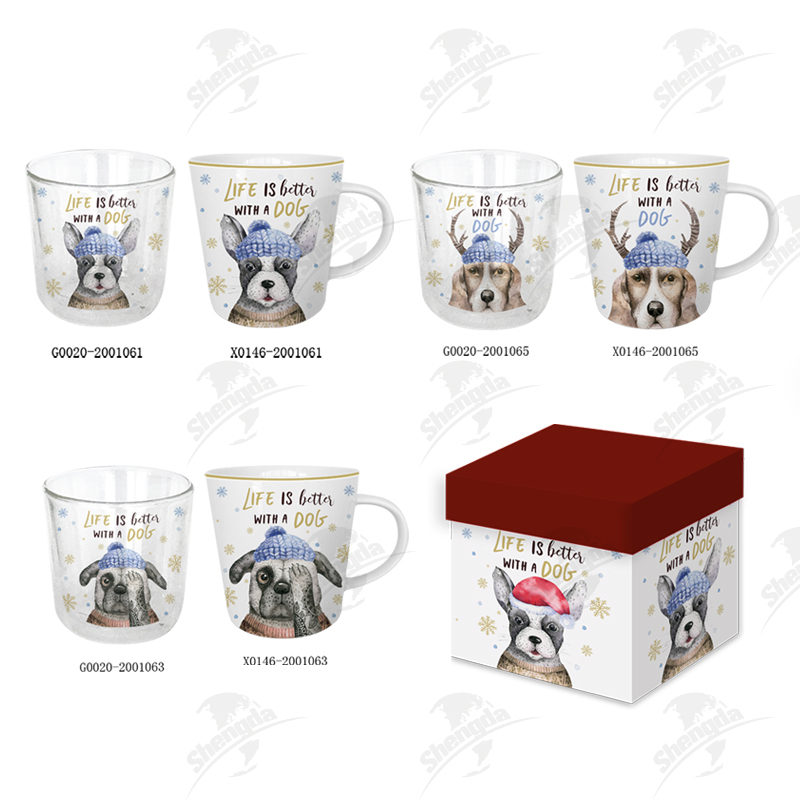 400ML conical mug with christmas design