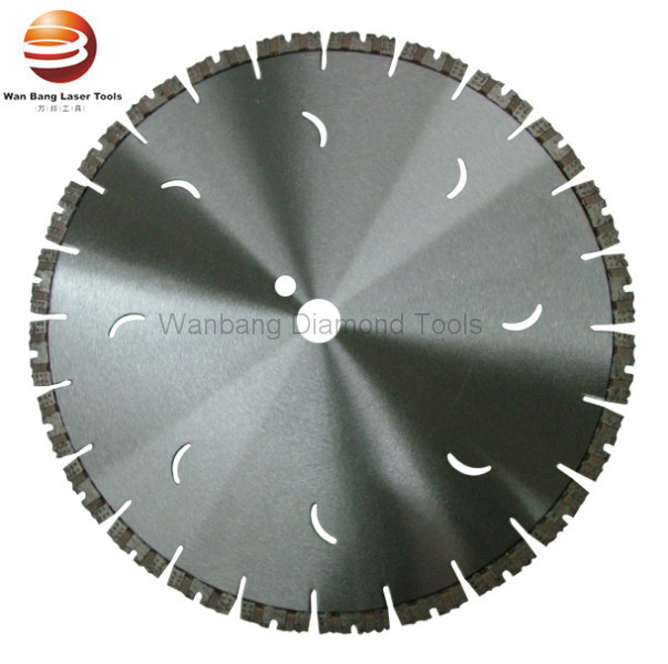 Laser welded diamond saw blade with U turbo shape segments