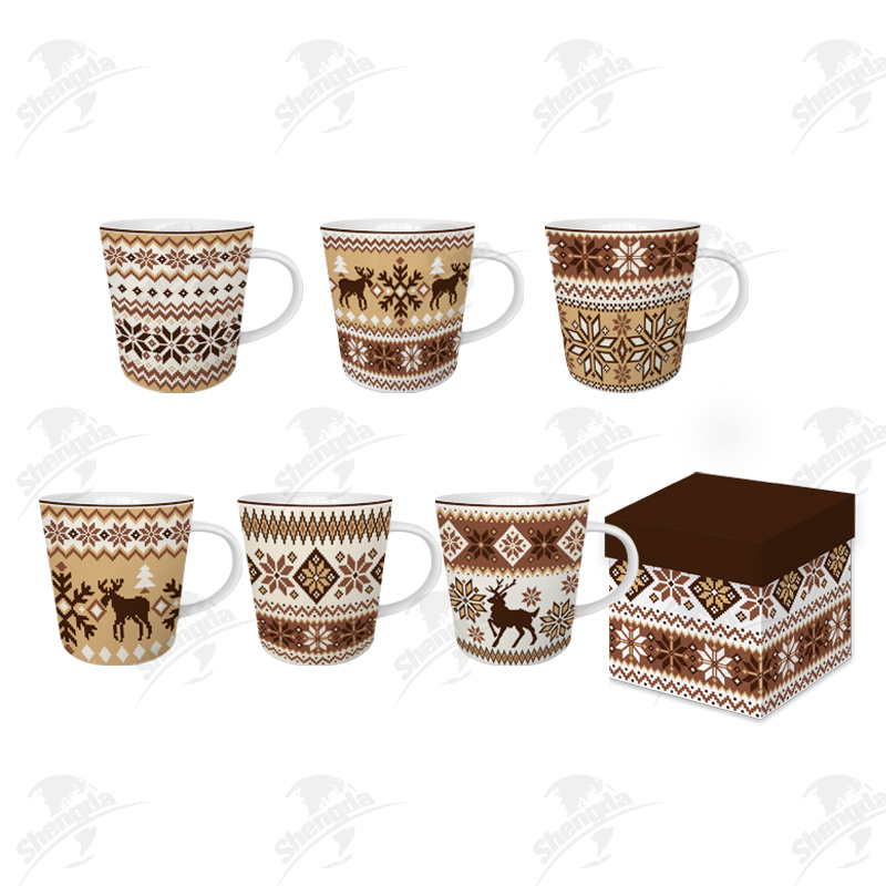 400ML conical mug with christmas design