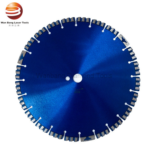 Laser welded diamond saw blade with high-low wave and eagle segments