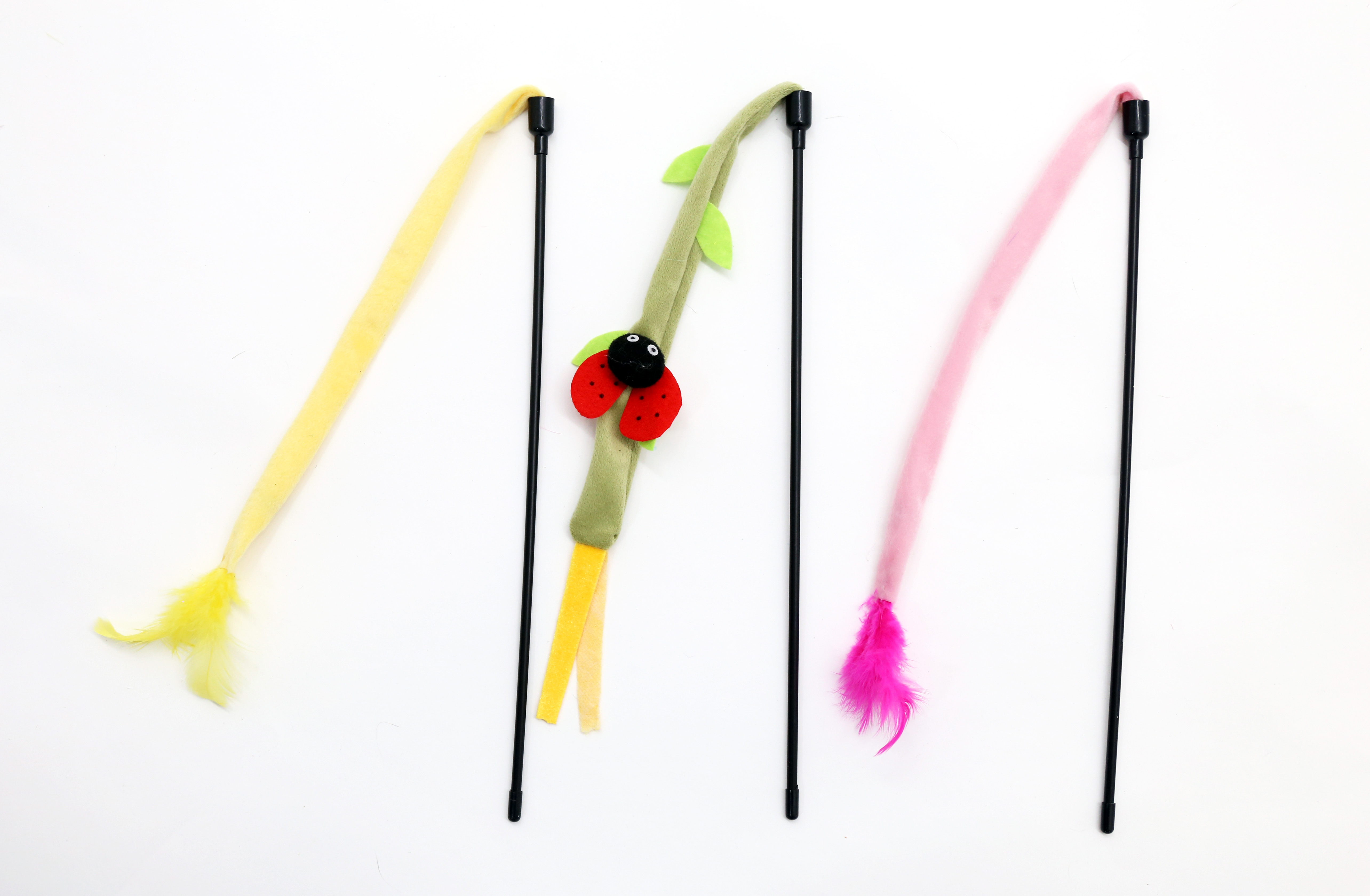 Pet Fit For Life Multi Feather Teaser and Exerciser for Cat and Kitten - Cat Toy Interactive Cat Wand