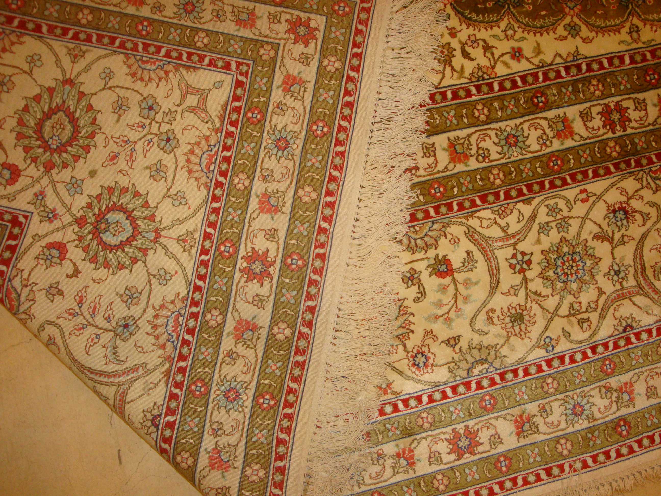 100% silk Persian carpet