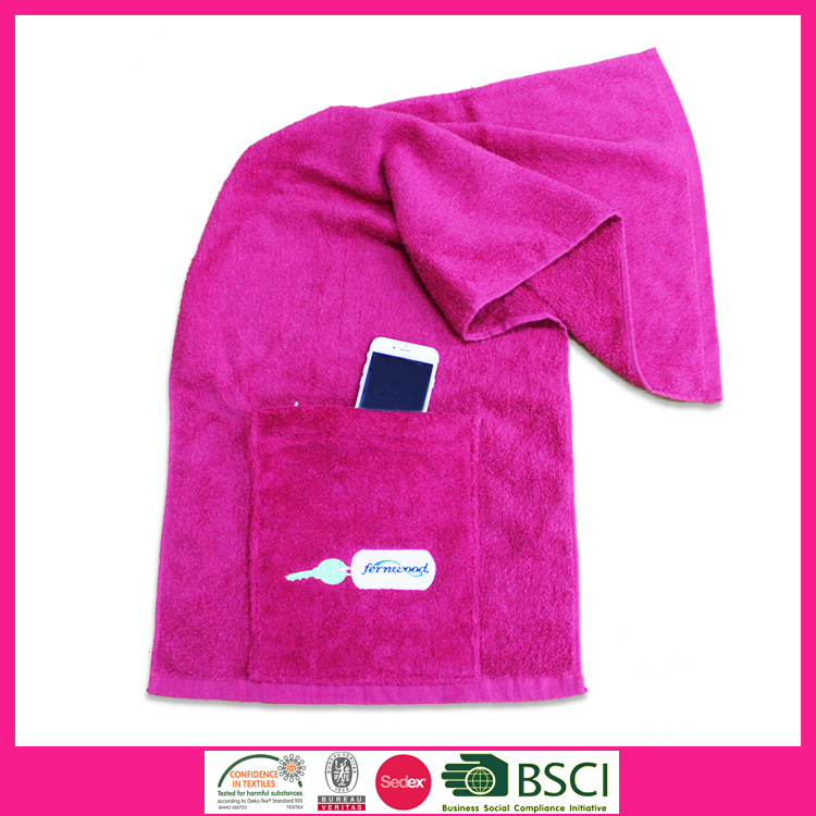 Sports towel with emb. logo