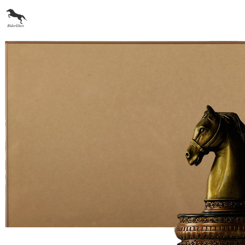 RIDER Bronze Painted Decorated Gray Glass