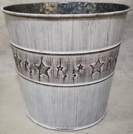Wholesale Antique style basin Galvanized metal zinc tin Round Crown flower pots