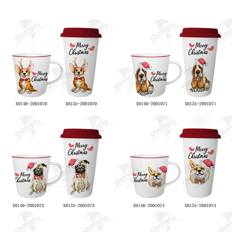 400ML conical mug with christmas design