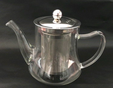 600Ml Glass Tea Cup Set with Stainless Steel Filter and Lid