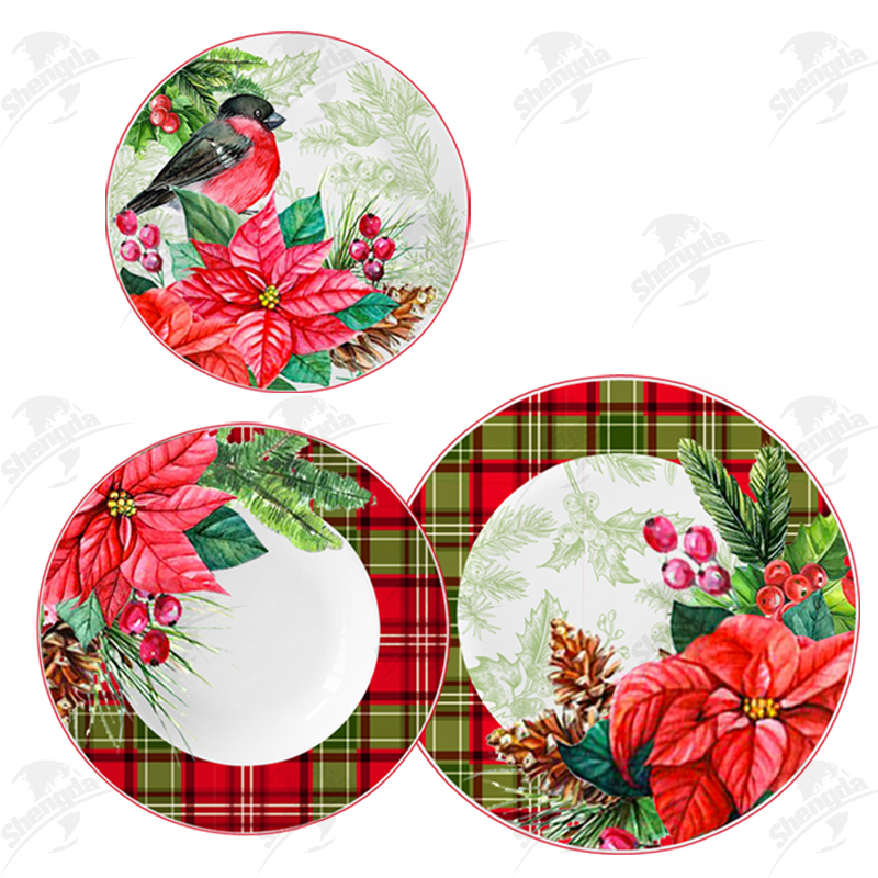 18pcs Dinner Set With Christmas Design