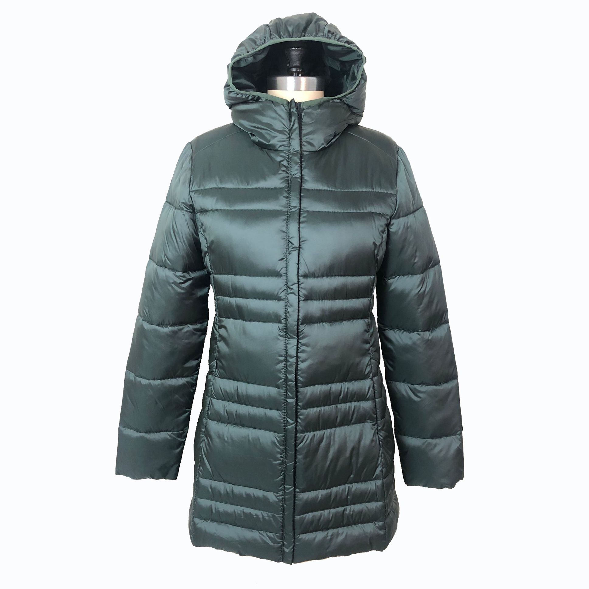 Ladies Fashion Quilted Padding Winter Wears Fabric Womens Jacket Clothing