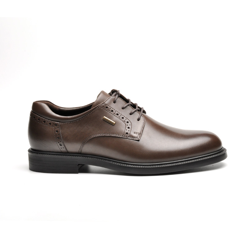 Plain toe oval toe lace up breathable waterproof dress shoe M643-07